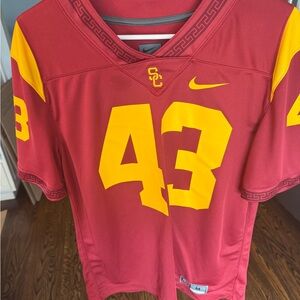 Nike Men’s USC Cardinal and Gold Football Jersey #43